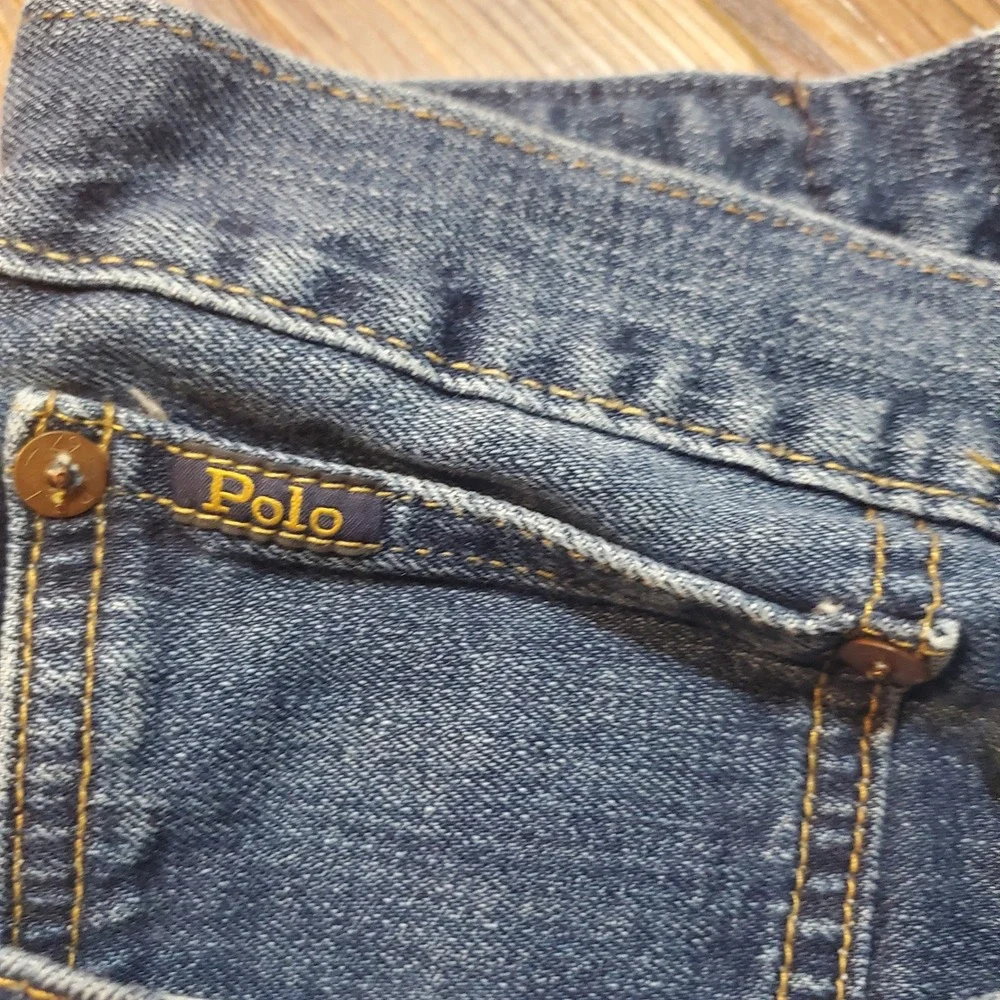 Polo Ralph Lauren Hampton Relaxed Straight Jeans Mens 42x30 Blue Denim Stretch